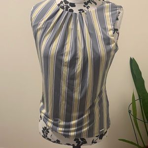 Grey and yellow striped business formal